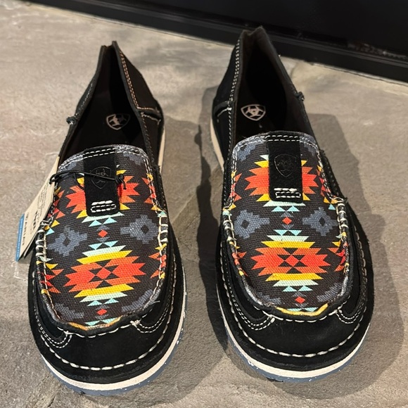 Ariat Cruiser Black Suede Deepest Aztec loafers, EVA sole,Duratread outsole - Picture 2 of 11